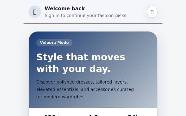 Screenshot of Veloura Mode