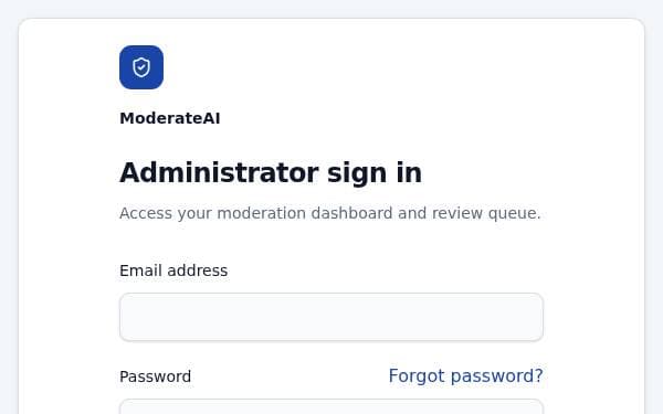 Screenshot of AI Comment Moderator