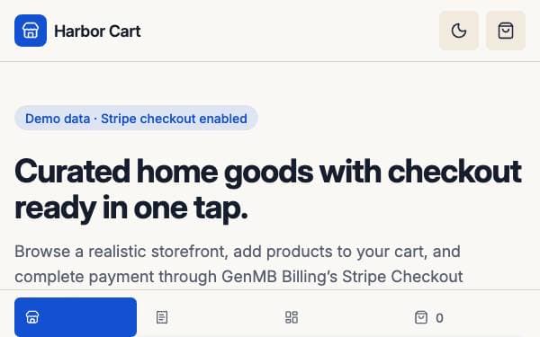 Screenshot of Harbor Cart