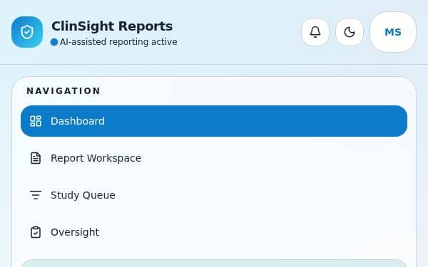 Screenshot of ClinSight Reports