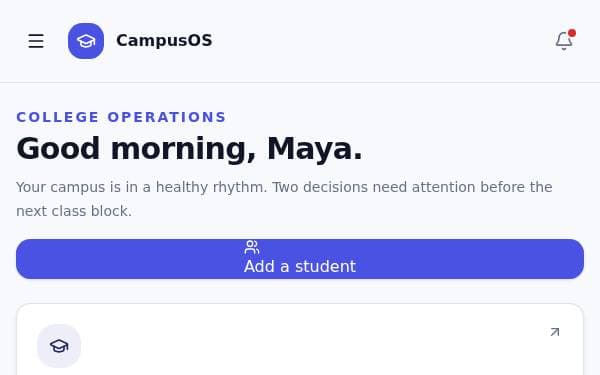 Screenshot of Smart College ERP