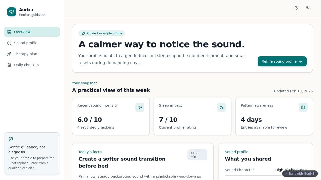 Screenshot of Tinnitus Insight Companion