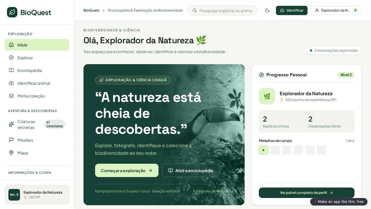 Screenshot of BioQuest Biodiversity Explorer