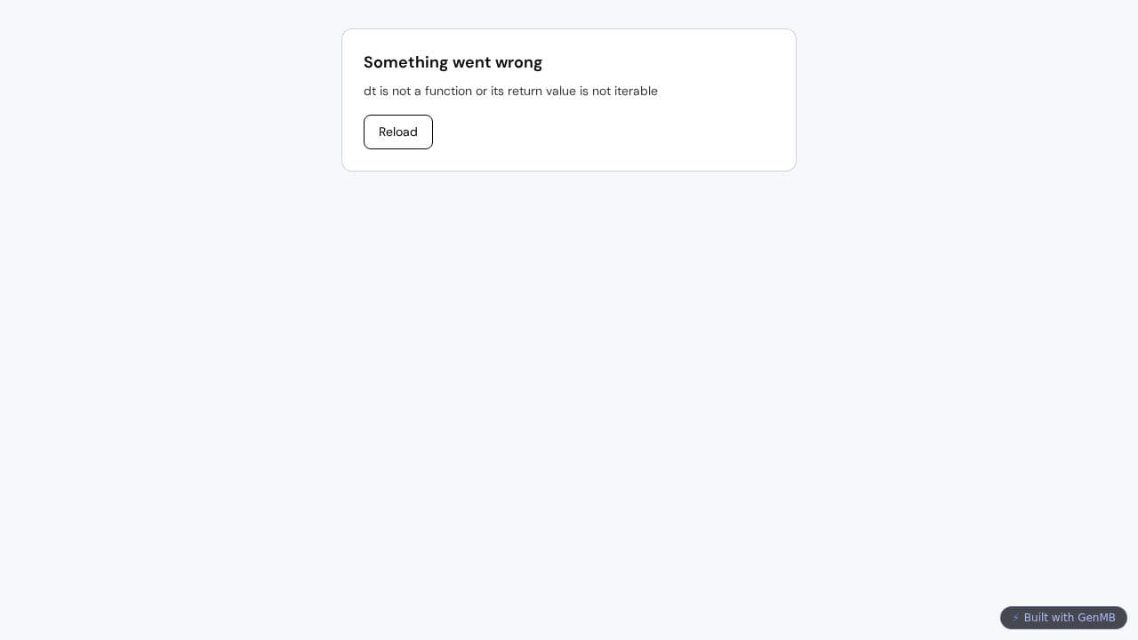 Screenshot of Professional Tracking Dashboard