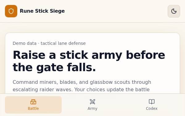 Screenshot of Rune Stick Siege