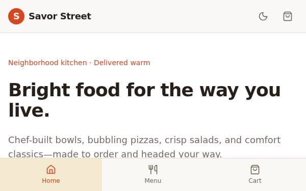 Screenshot of Savor Street