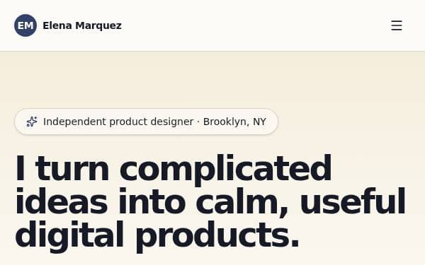 Screenshot of Modern Portfolio Showcase