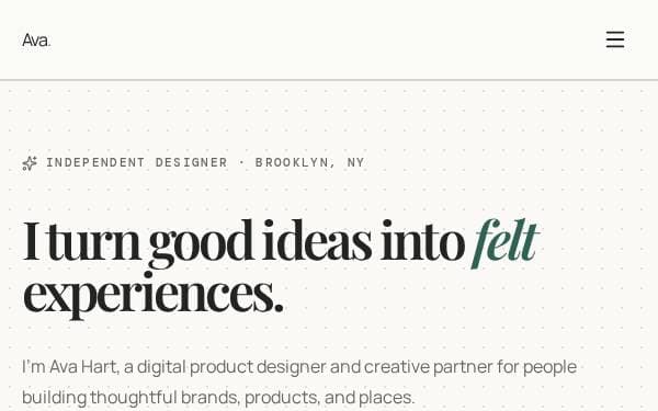 Screenshot of Modern Portfolio Showcase