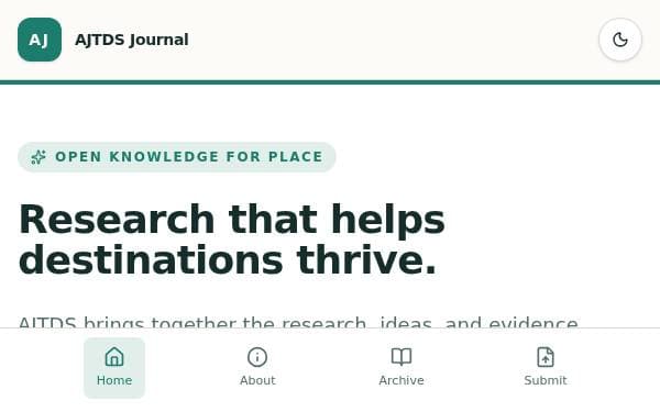 Screenshot of AJTDS Journal