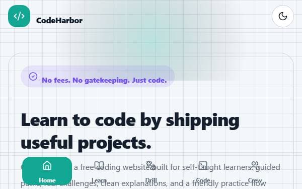 Screenshot of CodeHarbor Free