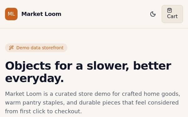 Screenshot of Market Loom