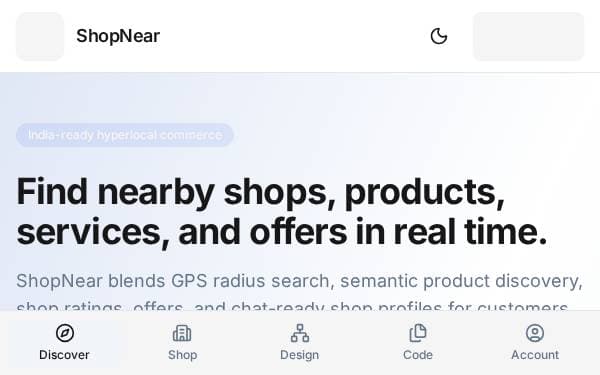 Screenshot of ShopNear