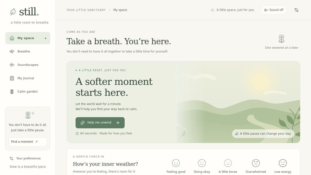 Screenshot of Quiet Garden