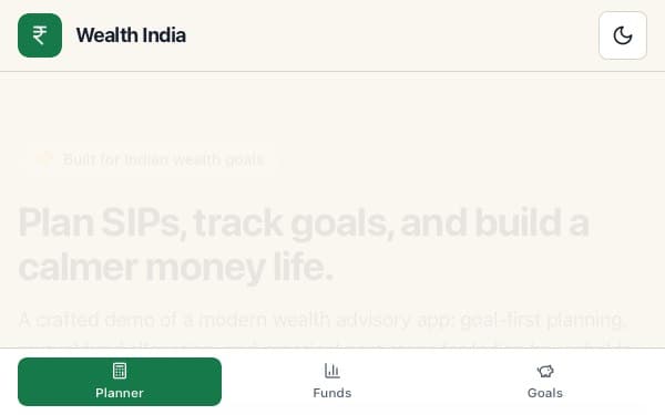 Screenshot of Wealth India Compass