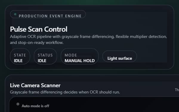 Screenshot of Pulse Scan Control