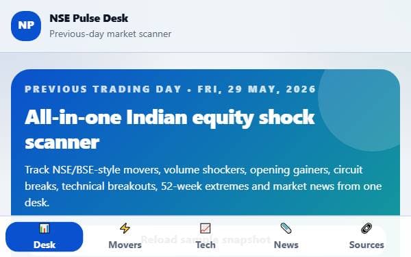 Screenshot of NSE Pulse Desk