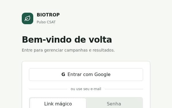 Screenshot of CSAT Survey Platform (Clone)