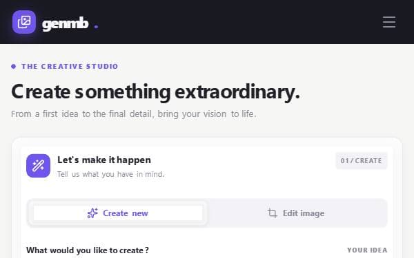 Screenshot of GenMB Creative Studio