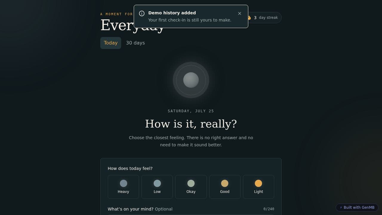 Screenshot of Everyday Mood Journal