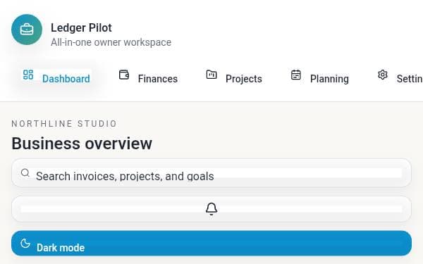Screenshot of BizPilot