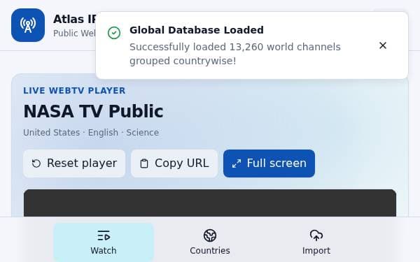 Screenshot of Atlas IPTV Studio