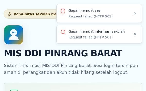 Screenshot of MIS DDI PIN-BAR
