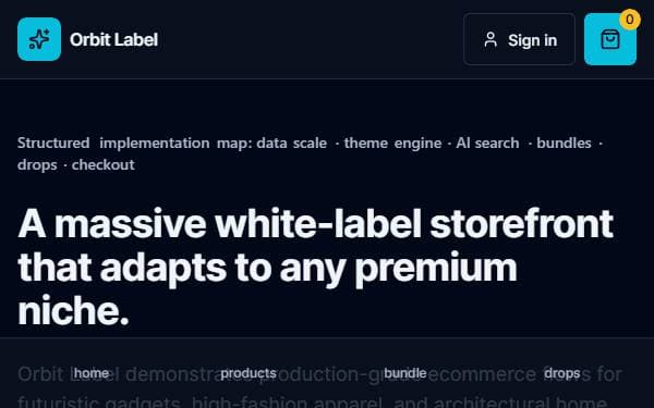 Screenshot of Orbit Label
