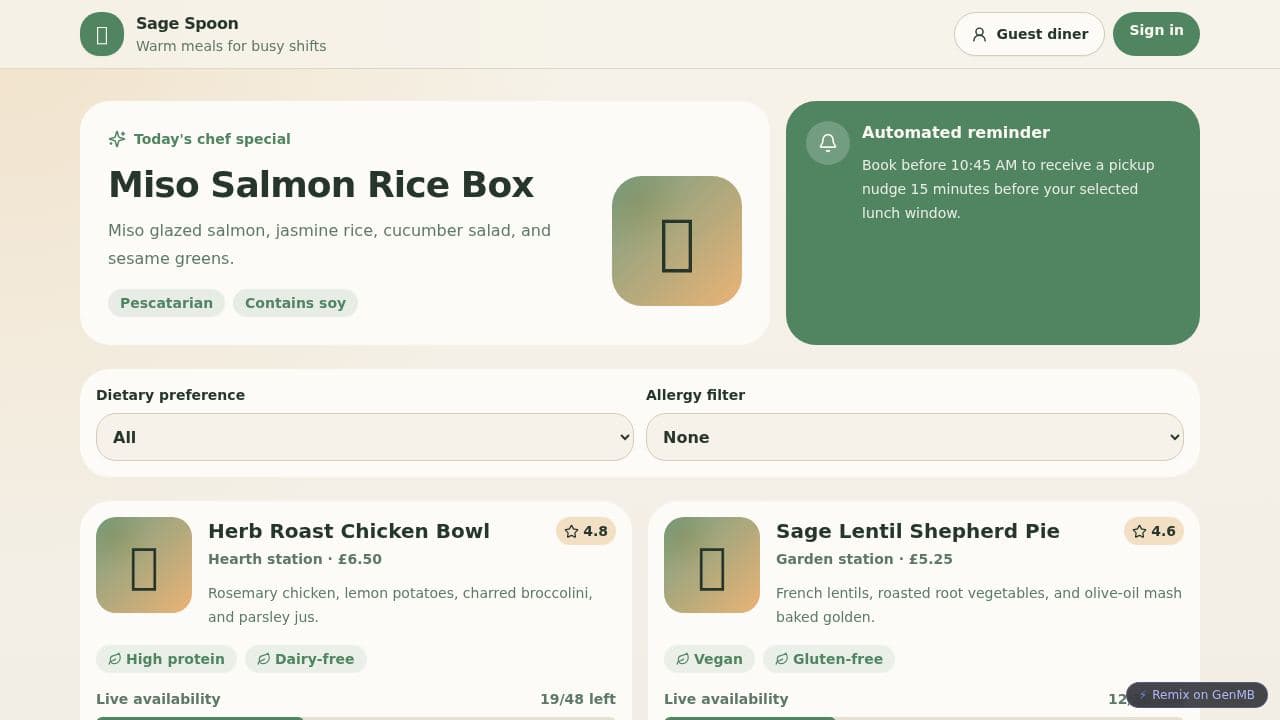 Screenshot of Sage Spoon
