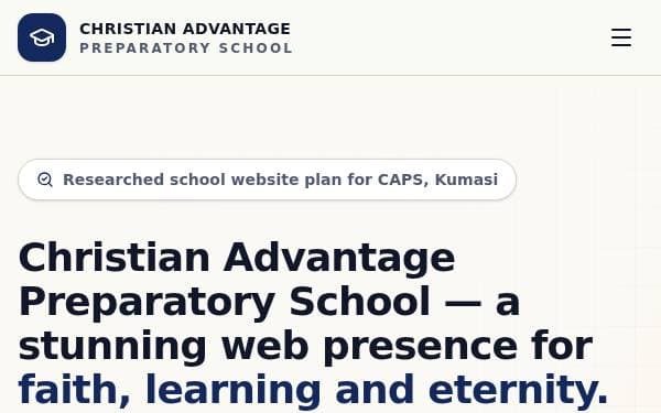 Screenshot of School Website Builder