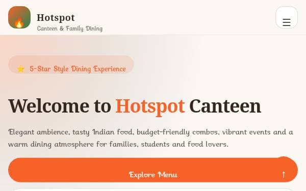 Screenshot of Hotspot Canteen