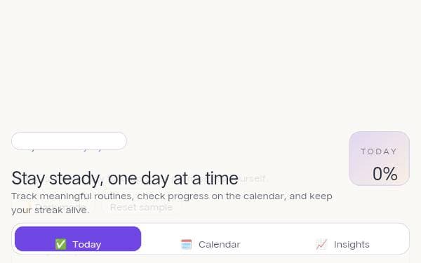 Screenshot of DayGlow Tracker