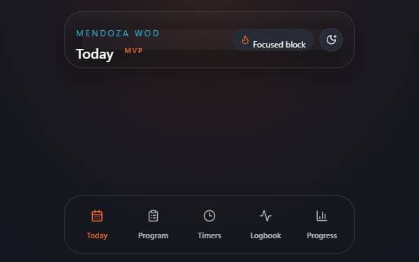 Screenshot of Mendoza WOD