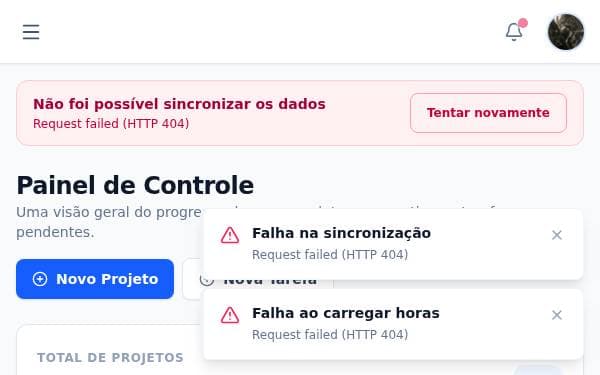 Screenshot of Project Task Manager
