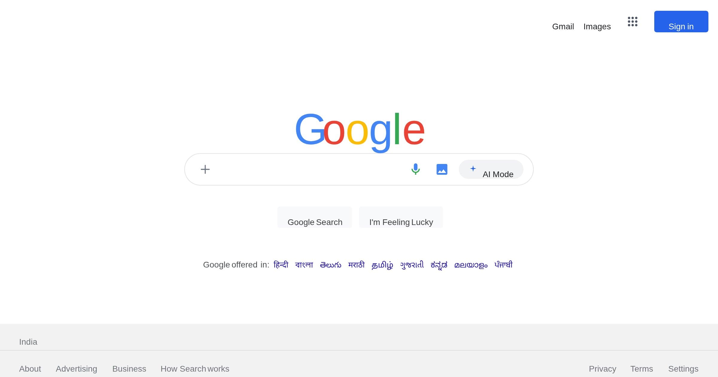 Screenshot of Google Search Clone with AI Mode