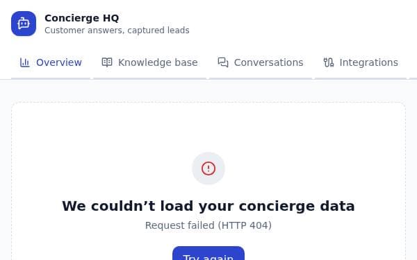 Screenshot of AI Customer Support Bot