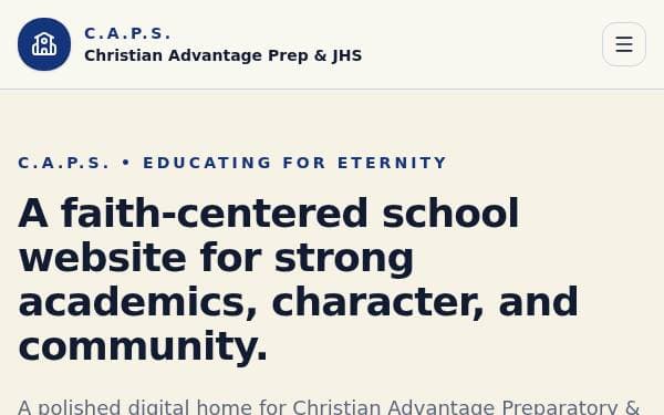 Screenshot of School Website Builder