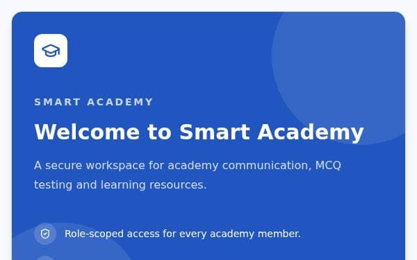 Screenshot of Smart Academy Connect