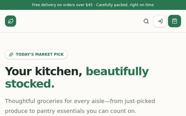 Screenshot of Supermarket Shopping Hub