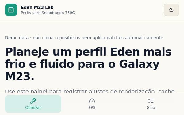 Screenshot of Eden M23 Lab