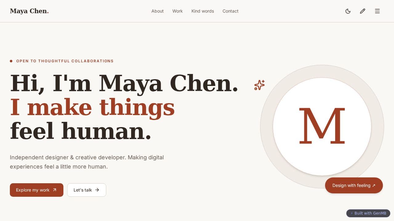 Screenshot of Personal Portfolio