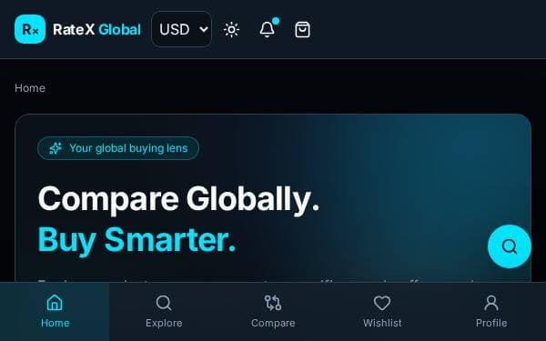 Screenshot of RateX Global