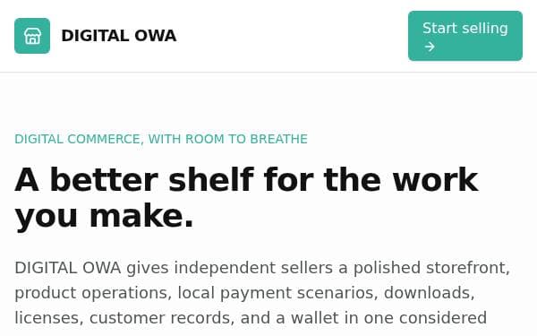 Screenshot of DIGITAL OWA