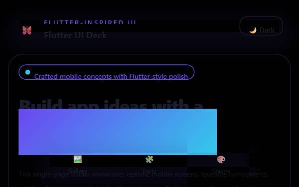 Screenshot of Flutter UI Deck