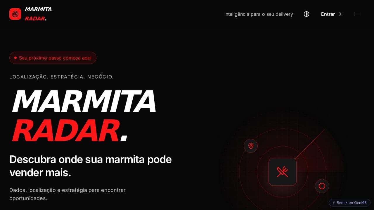 Screenshot of MARMITA RADAR