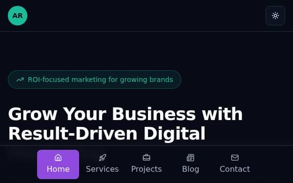 Screenshot of Abinaya Growth