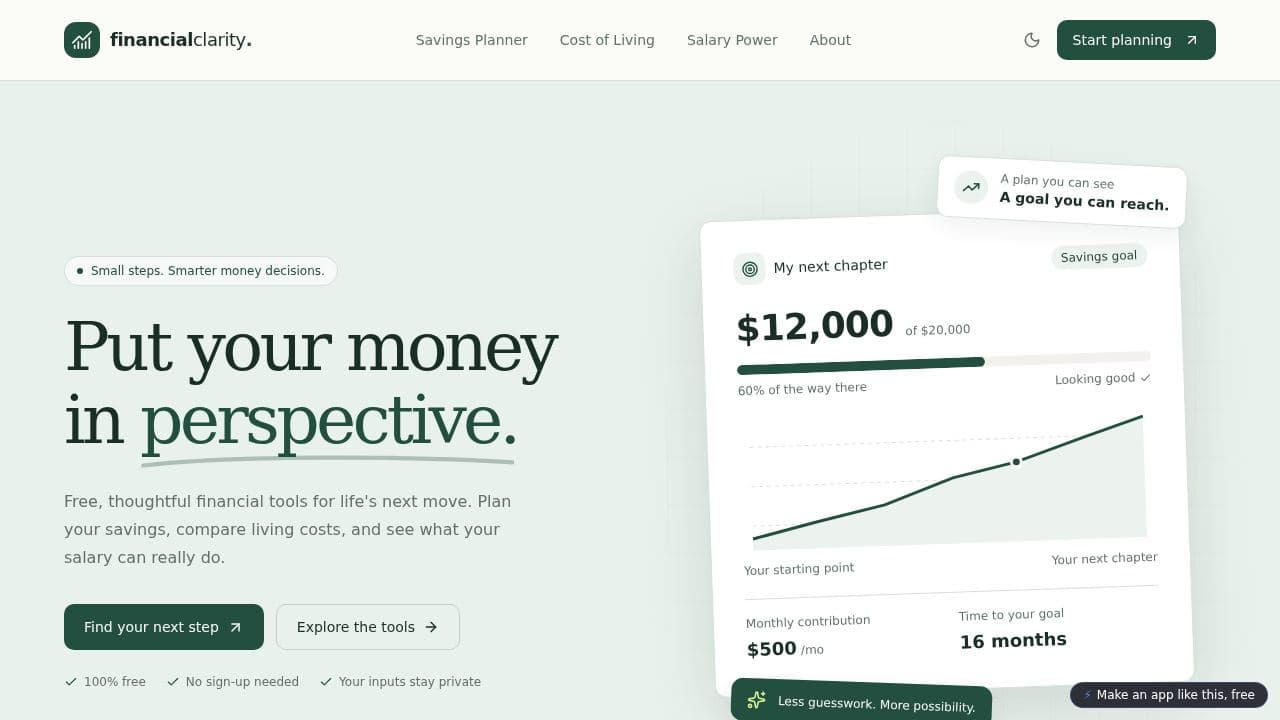 Screenshot of ClearPath Finance