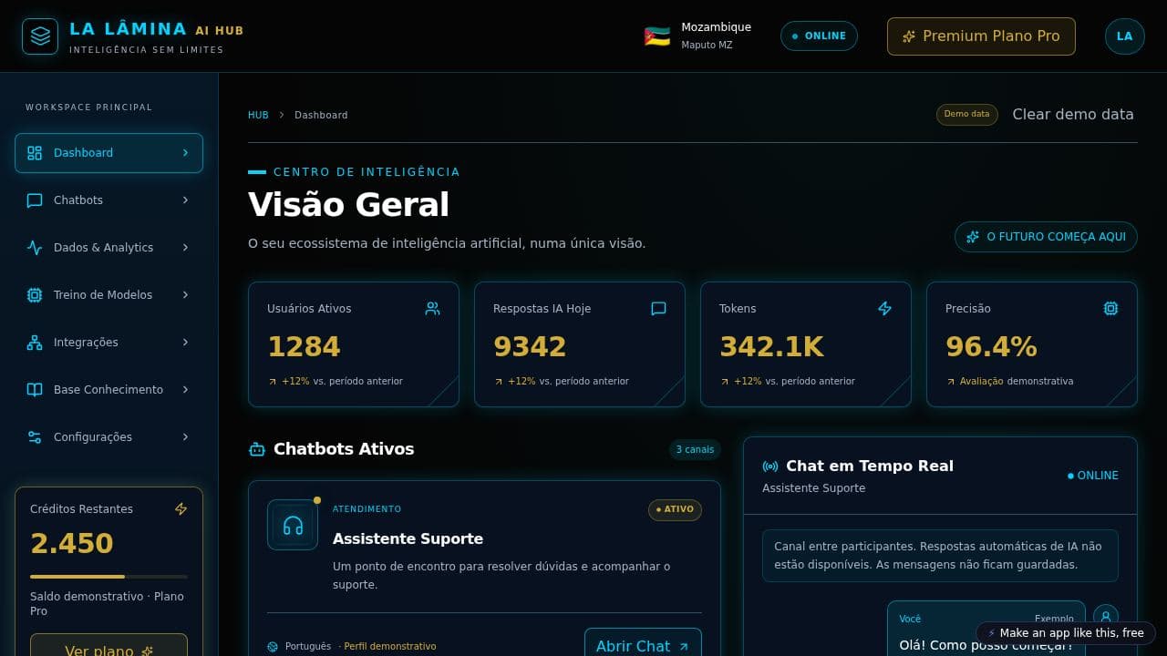 Screenshot of LA LÂMINA AI HUB