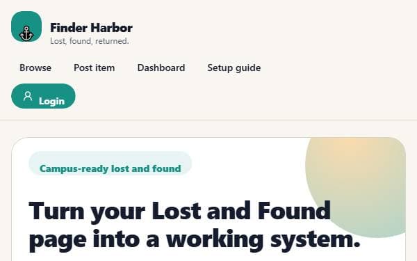Screenshot of Finder Harbor