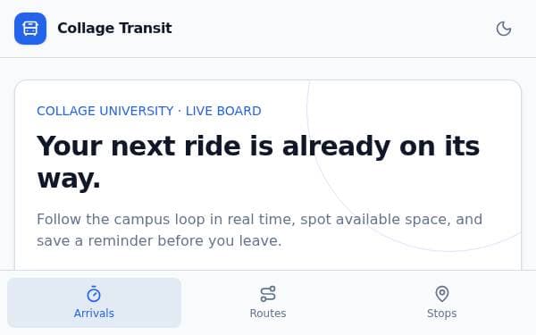 Screenshot of Collage Transit
