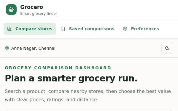 Screenshot of Smart Grocery Finder